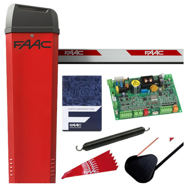 FAAC B614 - Szlaban elektromechaniczny z ramieniem prostokątnym 4,8 m