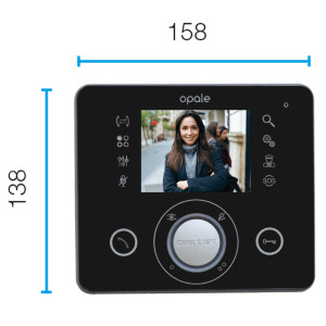 CAME OPALE BLACK - Monitor głośnomówiący 2-żyłowy, czarny