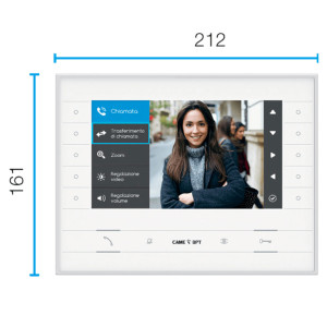 CAME FUTURA X1 BK - monitor głośnomówiący 2-żyłowy, ekran 7" - biały