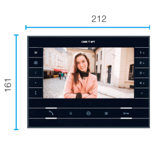 CAME FUTURA X2 BK - monitor głośnomówiący 2-żyłowy x2  - czarny