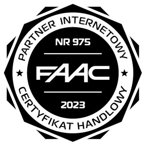 FAAC 414 SHORT - Zestaw do bramy dwuskrzydłowej do 6m | 2 piloty | XLED