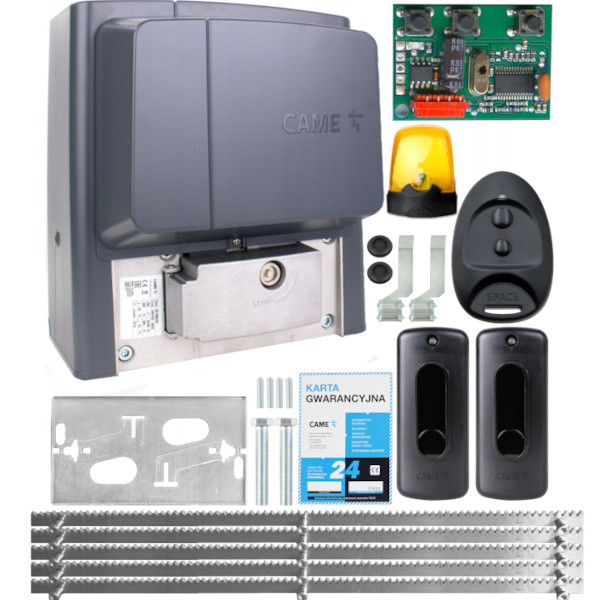 CAME BX STRONG - Zestaw do bramy przesuwnej do 800 kg + Listwa + LED