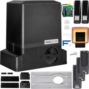 FAAC 741 DELTA 3 - Zestaw automatyki napęd siłownik do bramy przesuwnej do 900 kg Lampa LED