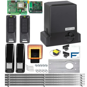 FAAC 740 - Zestaw do bramy przesuwnej 500 kg 2 Piloty | Listwa | XLED