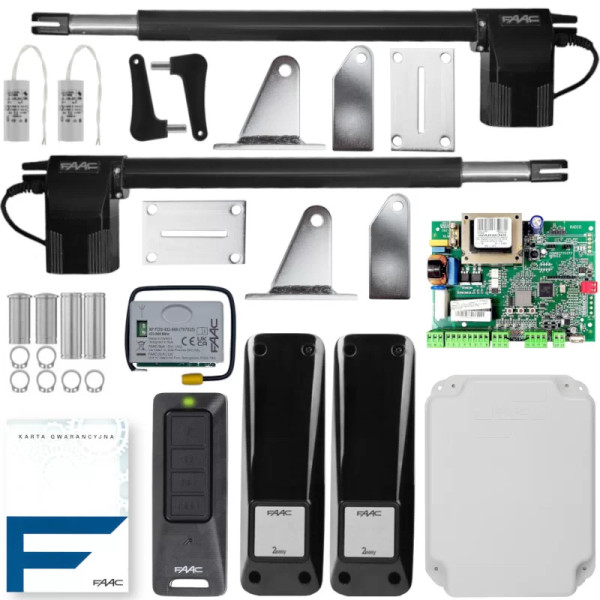 FAAC 414 SHORT - Zestaw do bramy dwuskrzydłowej do 6 m