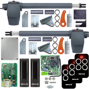 GENIUS G-BAT 400 - Zestaw do bram dwuskrzydłowych do 8 m | 3 piloty