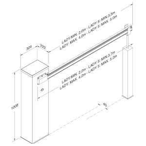BENINCA LADY.GREY - jednostka centralna szlabanu | Przejazd do 5 m