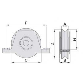 HI MOTIONS Rolka do przyspawania. 1-łożyskowa 88mm