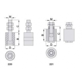 HI MOTIONS Białe Nylonowe rolki 25x40x42x12