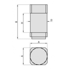 HI MOTIONS Element ozdobny zawiasów 30x80x29x45